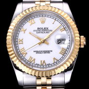 20위 (실사영상) Rolex 로렉스 최고급형!!데이져스트 m126233-0029 드레스워치 넘버원 18K 옐로골드 투톤 콤비 화이트 다이얼 브레이슬릿 스위스 ETA 2836-2 오토매틱 무브먼트 rol0559 - Rolex TOP Grade Quality DATE-JUST Dress Watch NO.1 18k Yellow Gold Noob White Dial Bracelet Automatic Movement