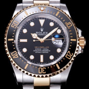 10위 (실사영상) Rolex 로렉스 씨-드웰러 VIP타입 싱크로율 완벽!! 투톤콤비 18K RG 44mm 남성용시계 세라믹 베젤 블랙 다이얼 ETA 2836-2 오토매틱 무브먼트 rol0834 - Rolex TOP Grade Qualit Sea-Dwelle Black Ceramic Bezel 44mm Mens Black Dial SWISS ETA 2836 A2 Automatic Movement