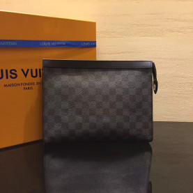 [LOUIS VUITTON]루이** 포쉐트 보야지 다미에 그라파이트 클러치 N41696