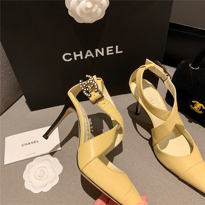 CHANEL 샤* 여성용 샌들 (힐높이8CM) C69080