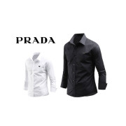 PRADA 프라다 플레이트 베이직 드레스 셔츠