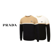 PRADA  프라다 배색 라운드 니트