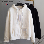 Thom Browne  톰브라운 등삼선 양털 후드 집업