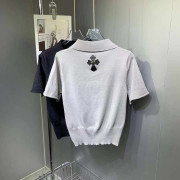 Chrome Hearts 크롬하츠 크로스 카라 반팔 니트