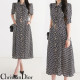 DIOR 디* logo printing collar dress